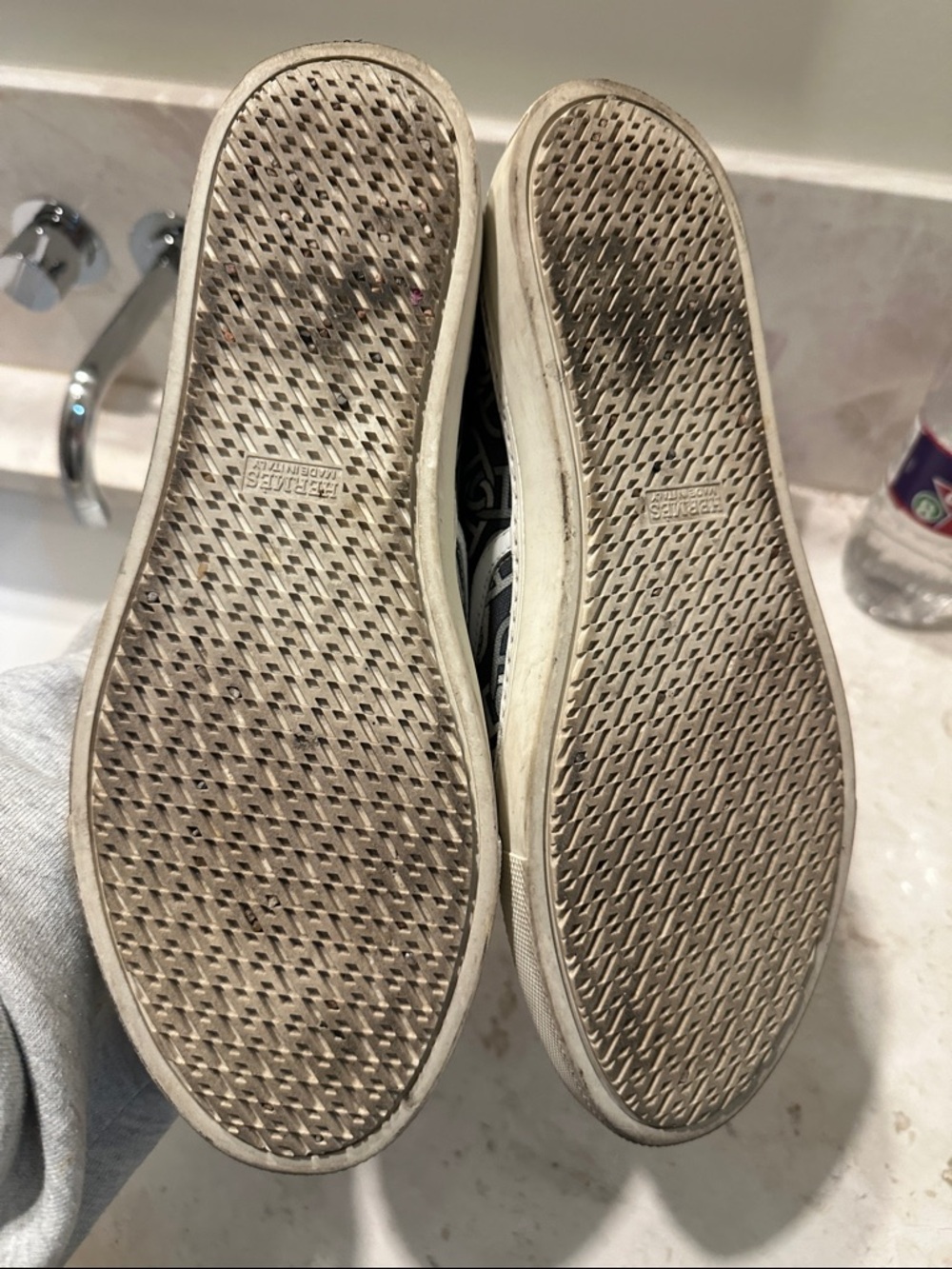 Hermès Chaîne d'Ancre canvas slip-on trainers - Picture 4 of 11